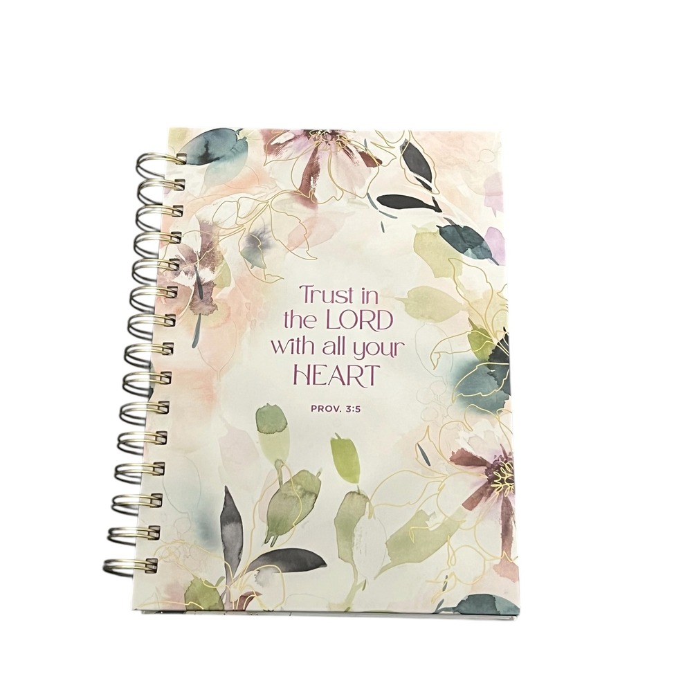 Christian Art Gifts Floral Wirebound Journal 192 Pages Scripture Notebook Prayer